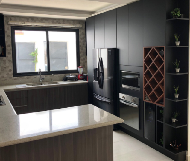 Puerta residencial pivotante con acabado mate — Residencia privada