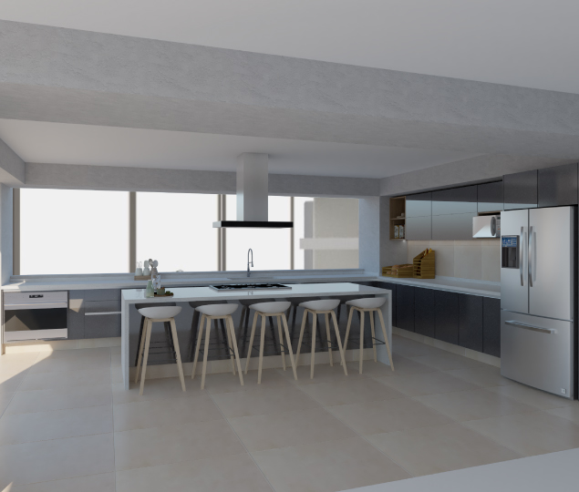 Cubierta de cuarzo blanco a la medida — Maga Kitchen