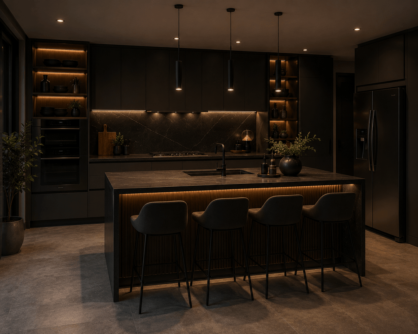 Dark kitchen